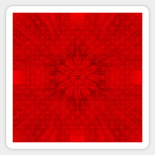 Vibrant red fractal patterns zooming past Sticker